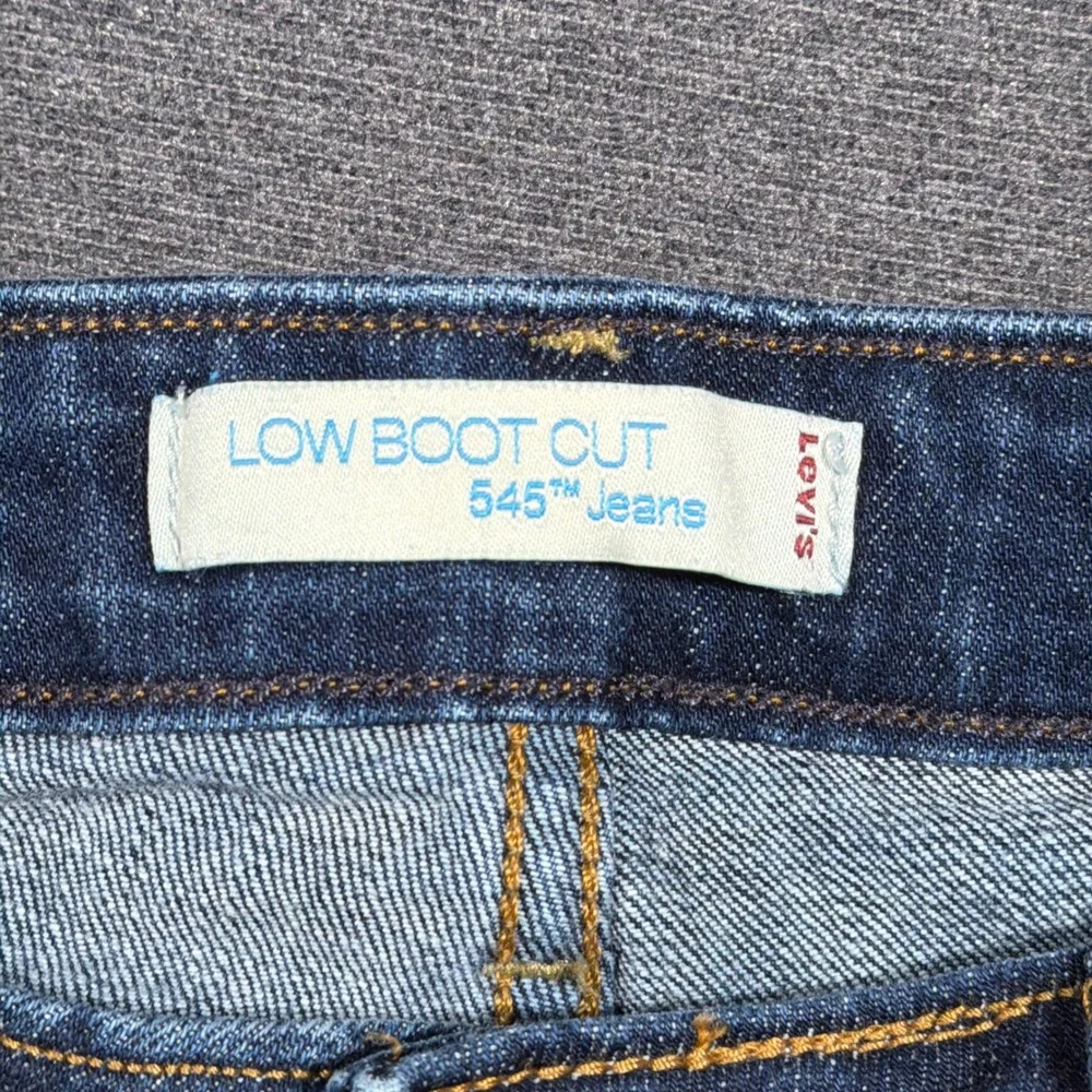 Levi's 545 Jeans Women's 8 Blue Low Rise Boot Cut Denim Stretch Dark Wash Boho